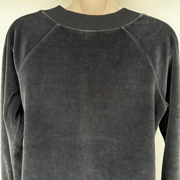 Burton Women's Sweater Sweatshirt Pullover Velour Crew Neck Black Size Small - Picture 5 of 9